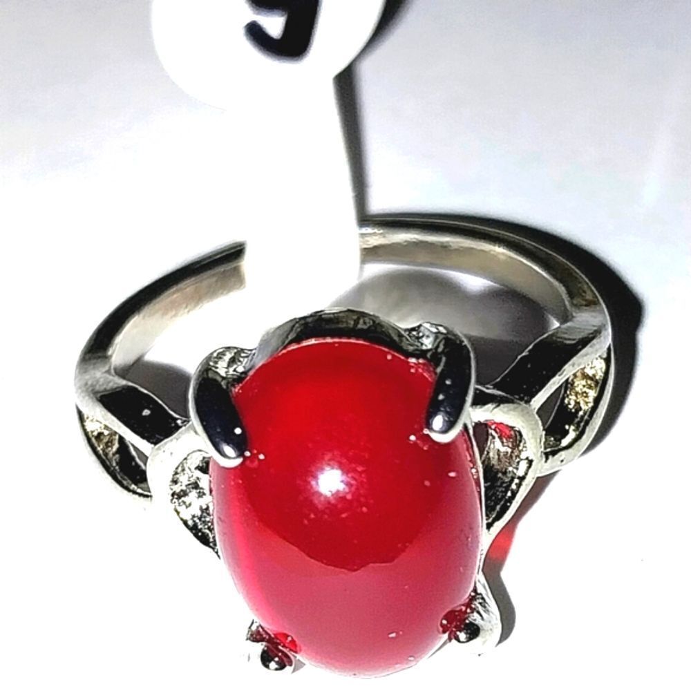 Vintage natural stone ring for women sz 9